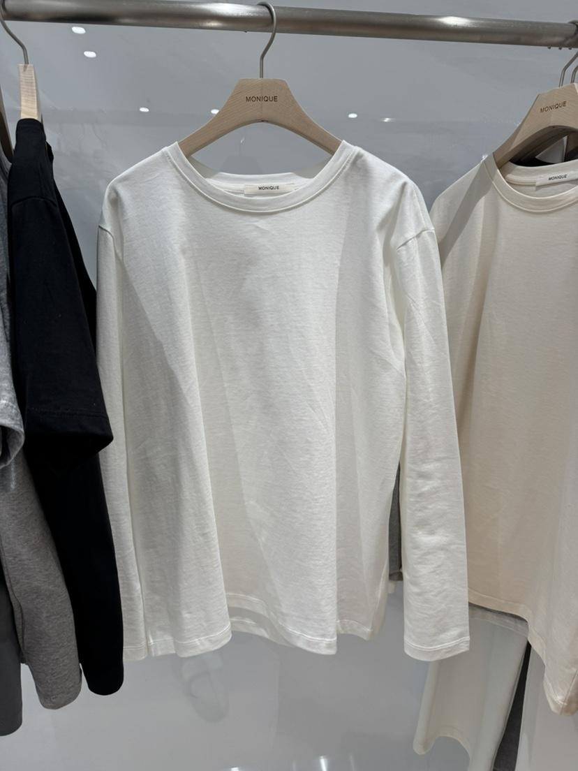 MONIQUE韓國東大門直郵女士新款休閑推薦26春夏長袖T恤棉MONIQUE長袖T恤