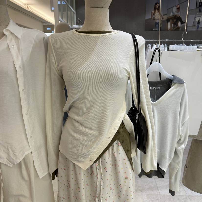 MIXXIN韓國東大門直郵女裝新品休閑時尚人氣26春夏長袖T恤MIXXIN長袖T恤