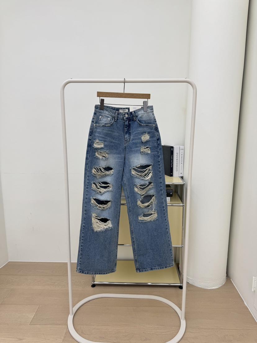 LUMIPLE韓國直郵實拍女士新款熱賣人氣26春夏職業休閑牛仔褲LUMIPLE牛仔褲