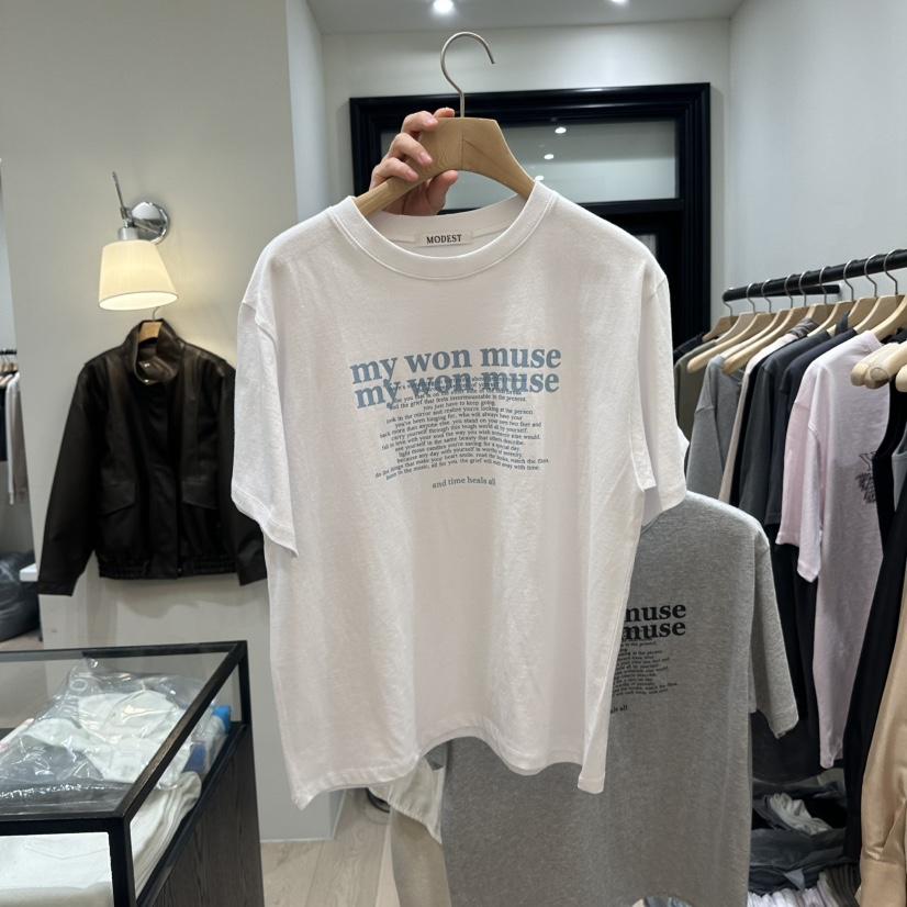 NOTTINGHAM/AVECNOUS韓國直郵女士新款26春夏熱賣職業T恤MODEST/NOTTINGHAMT恤