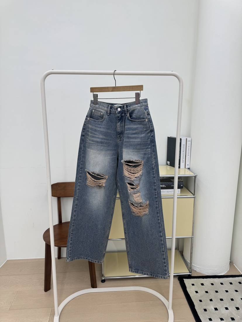 LUMIPLE韓國直郵女士新款時尚熱賣26春夏人氣職業休閑牛仔褲LUMIPLE牛仔褲