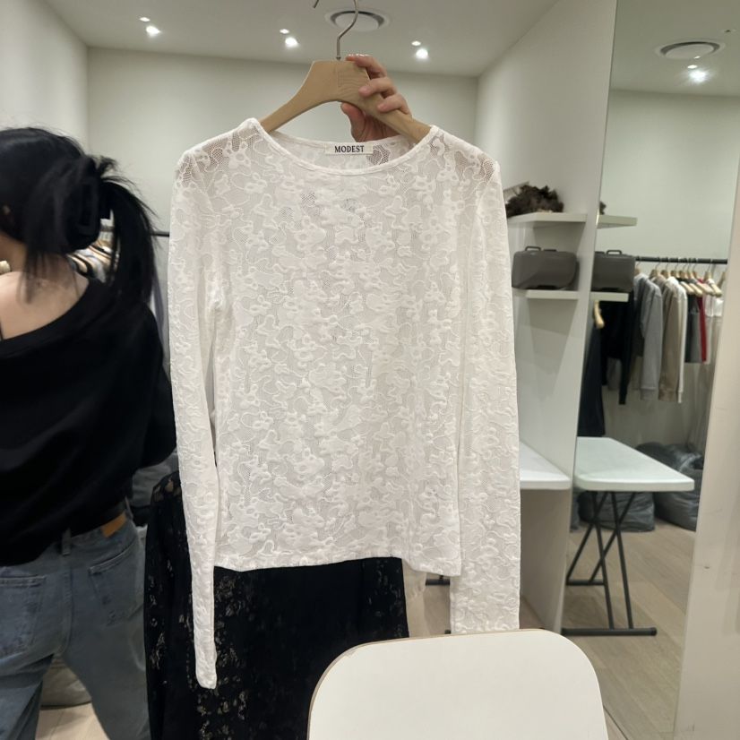 NOTTINGHAM/AVECNOUS韓國東大門代購女士新款26春夏襯衫蕾絲衫迷彩MODEST/NOTTINGHAM襯衫/蕾絲衫