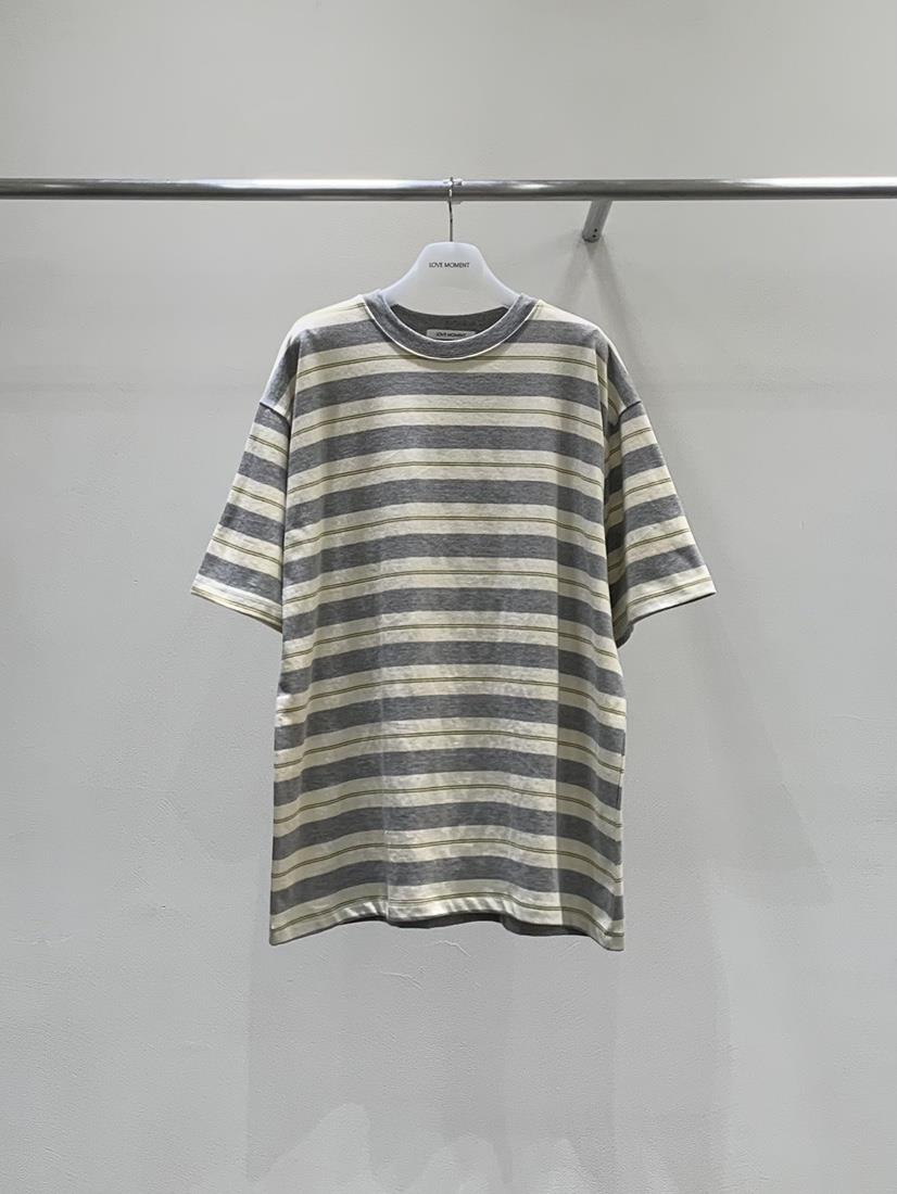 LOVE MOMENT東大門實拍女士新款職業真品26春夏熱賣T恤條紋LOVE MOMENTT恤