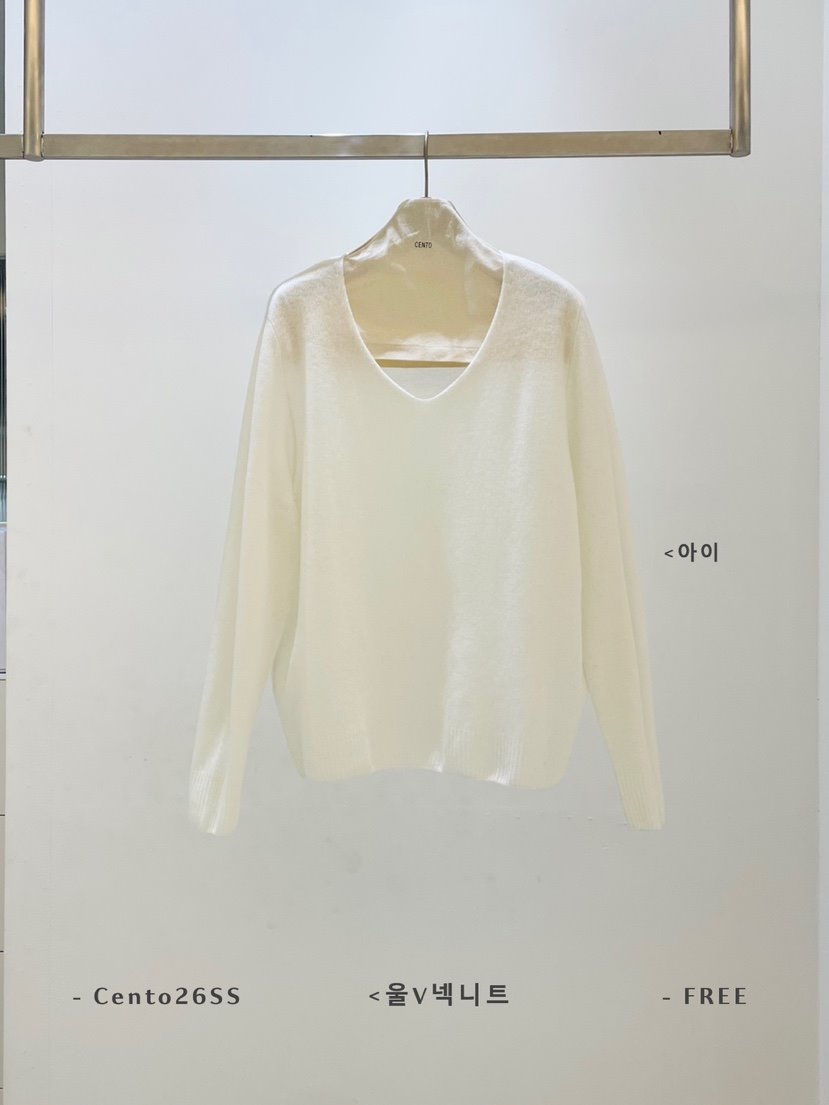 CENTO東大門直郵女裝新品26春夏推薦針織衫不含內搭V領羊毛CENTO針織衫