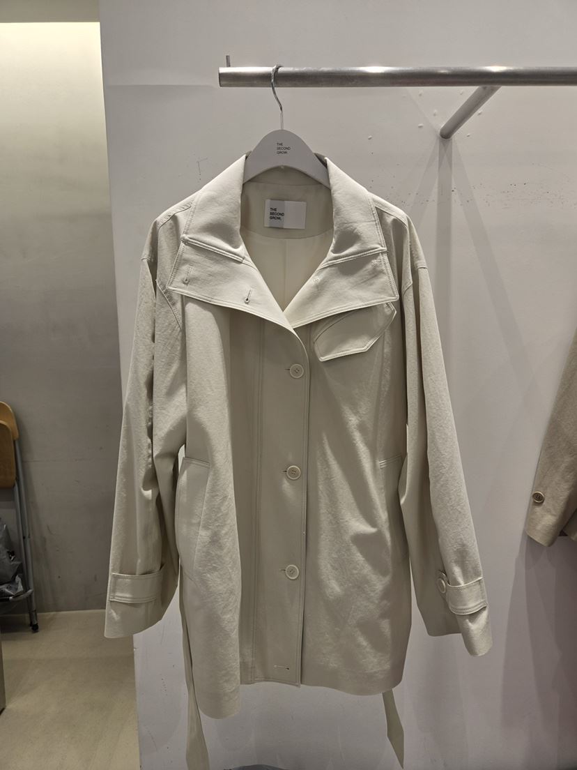 THE SECOND GROW/QUEENSRABBIT東大門實拍女士新品人氣夾克含腰帶THE SECOND GROW/QUEENSRABBIT夾克