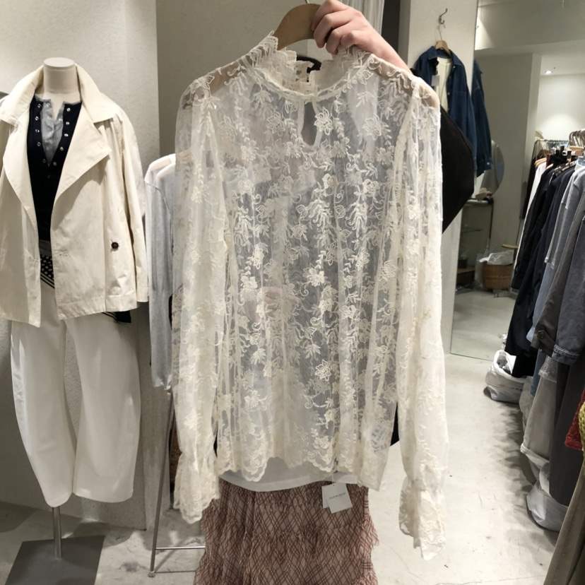 SSEMIENNE韓國代購女士新款熱賣休閑時尚26春夏長袖T恤蕾絲SSENIQUE長袖T恤