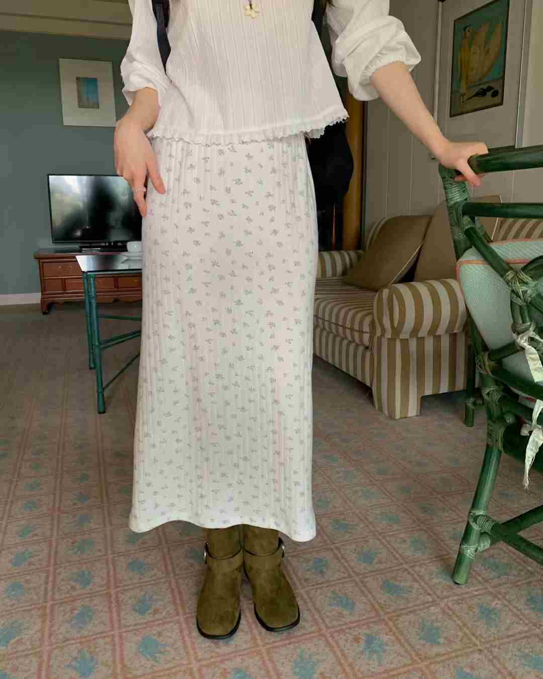 EZEDIARY韓國直郵女士新款推薦熱賣職業26春夏真品人氣長裙EZEDIARY長裙