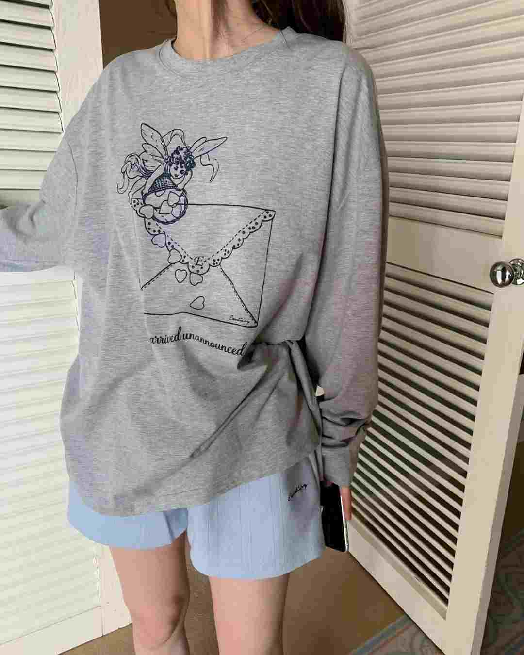 EZEDIARY東大門代購女裝新款休閑推薦職業人氣26春夏長袖T恤EZEDIARY長袖T恤