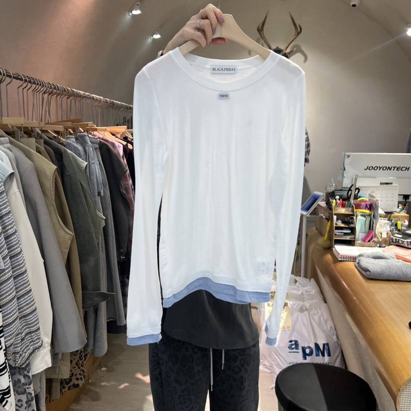 BLACKFRIDAY韓國東大門直郵女士新款人氣時尚休閑長袖T恤BLACK FRIDAY長袖T恤