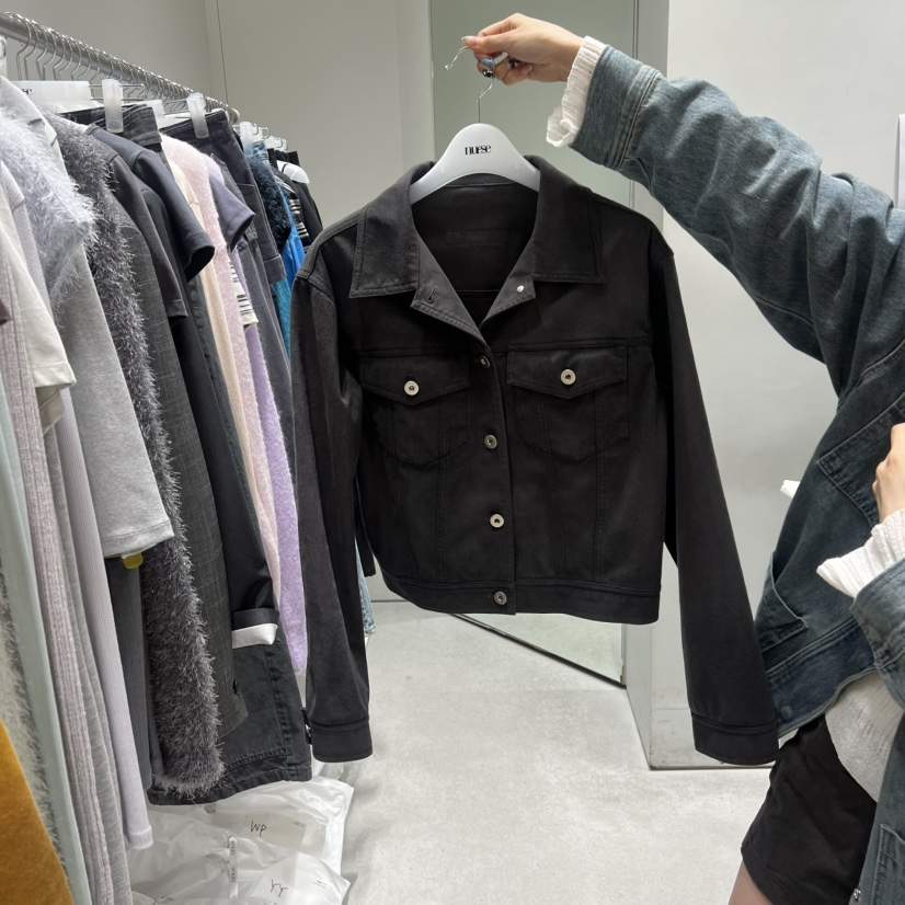 NUESE韓國直郵女裝新款熱賣時尚休閑推薦人氣夾克毛絨磨毛NUESE夾克