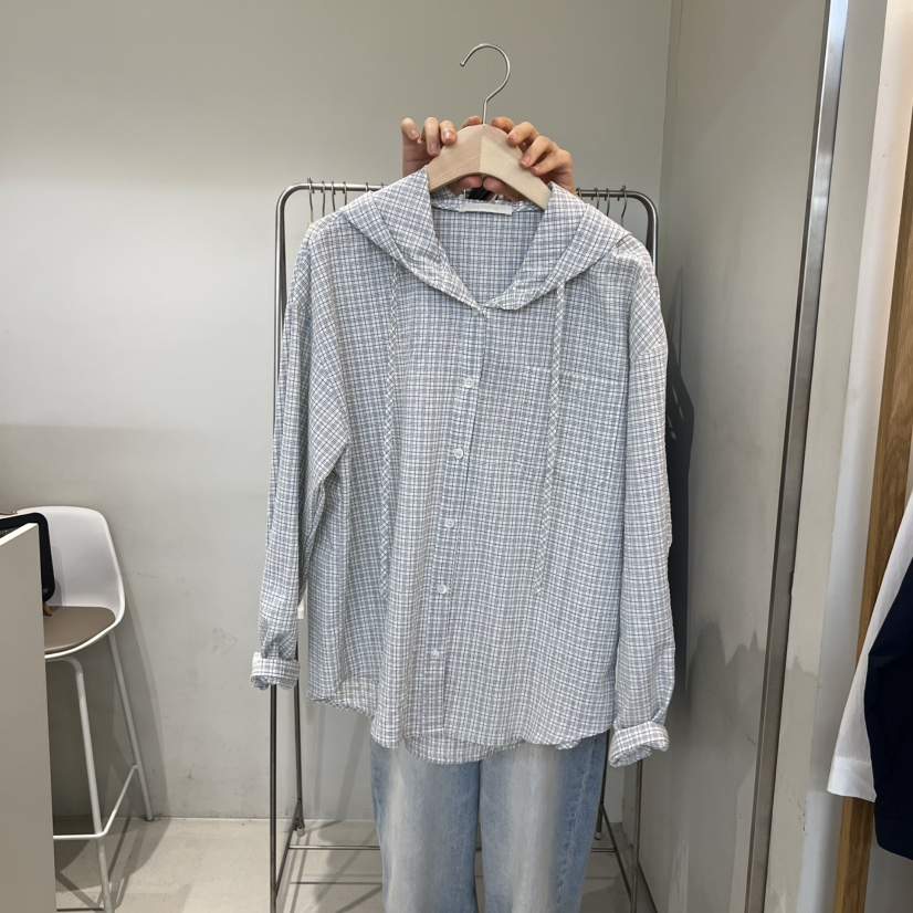 OUTRENE韓國代購女士新款職業時尚休閑26春夏人氣襯衫蕾絲衫OUTRENE襯衫/蕾絲衫