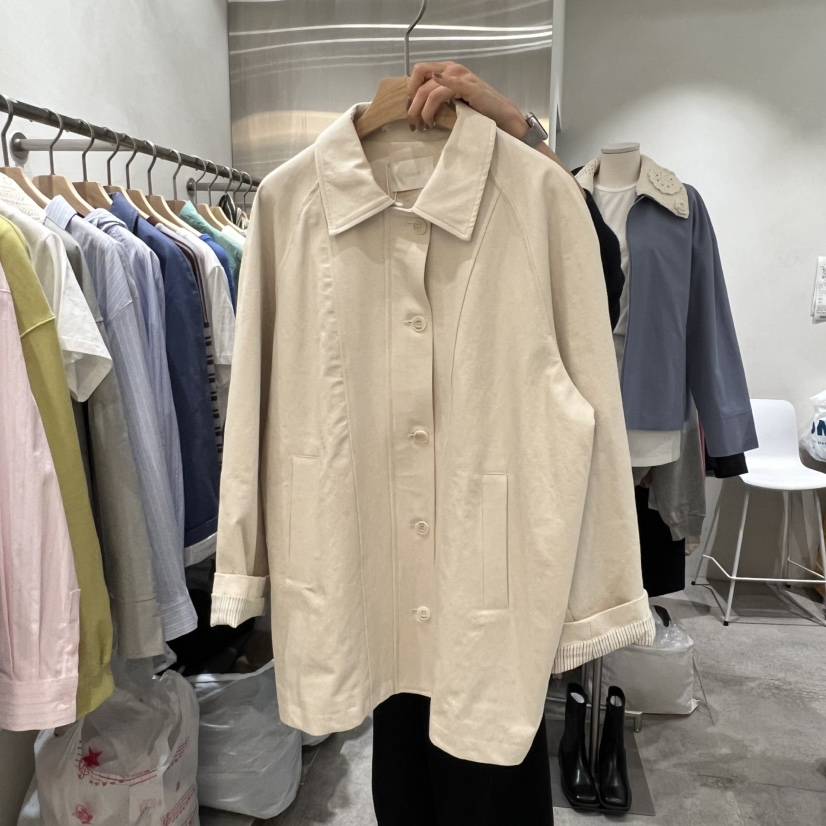 CHAE韓國東大門直郵女士新款熱賣休閑26春夏推薦長款風衣CHAE長款風衣