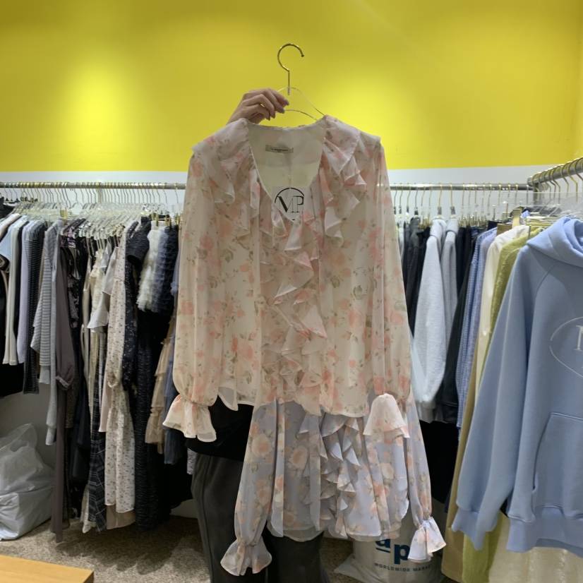 LE MASTERPLACE韓國東大門直郵女裝新款職業推薦襯衫蕾絲衫Le masterpiece襯衫/蕾絲衫