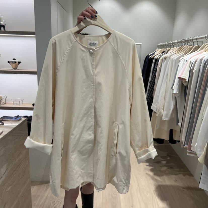 LIFFEY韓國直郵實拍女裝新品人氣職業熱賣時尚休閑長款風衣LIFFEY長款風衣