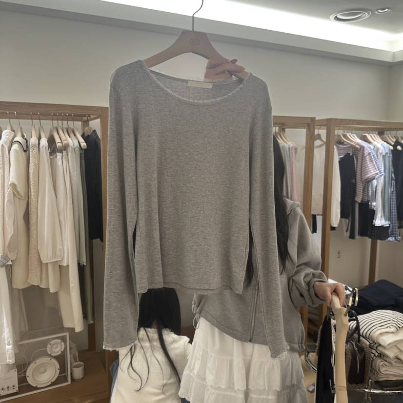 TIZZI韓國代購女士新品人氣推薦休閑熱賣26春夏職業長袖T恤TIZZI長袖T恤