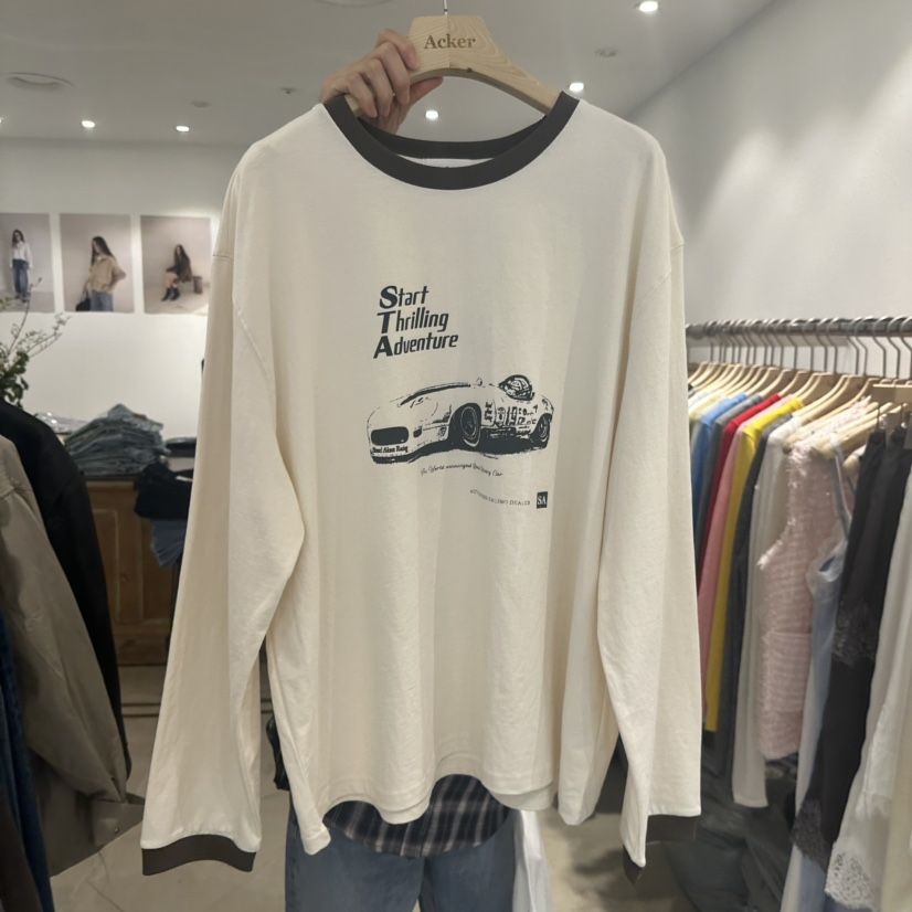 ACKER韓國東大門代購女裝新品26春夏休閑時尚人氣長袖T恤ACKER長袖T恤