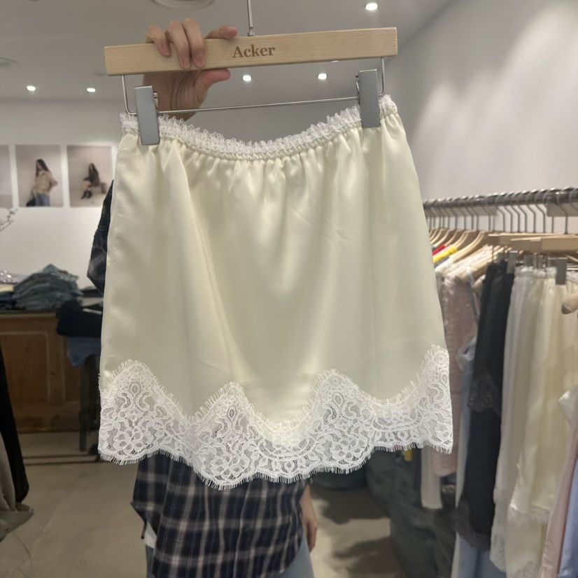 ACKER韓國直郵實拍女士新款休閑推薦熱賣26春夏職業短裙緞面ACKER短裙