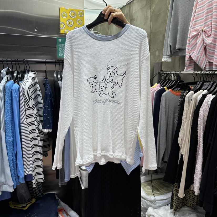 RUNWAY-런웨이東大門代購女士新款熱賣真品推薦長袖T恤狗狗RUNWAY長袖T恤