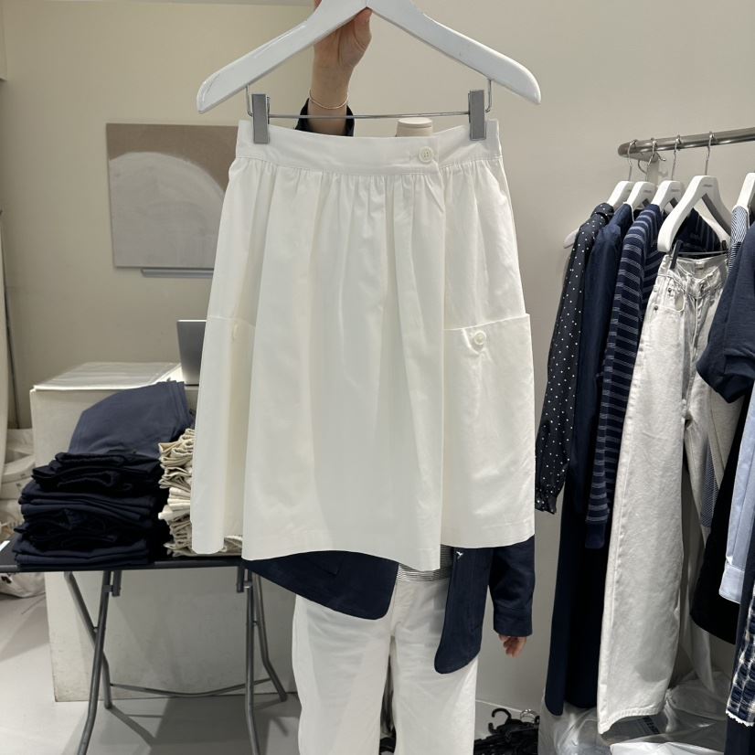 LORING RE I東大門代購女士新品26春夏熱賣短裙褶皺紐扣LORING RE-I/BARE短裙