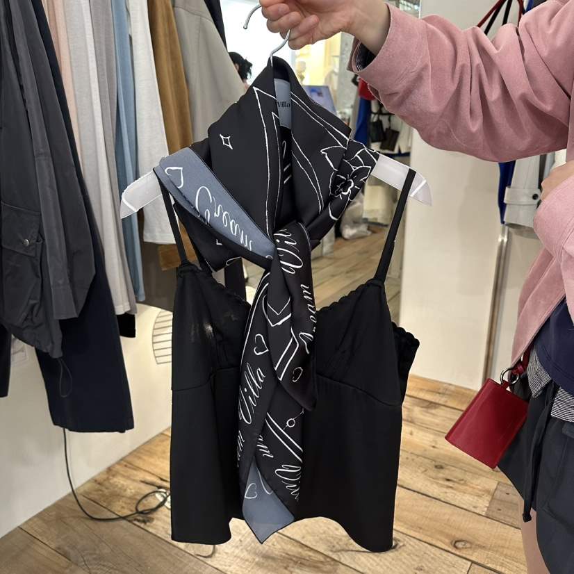 CREAM VILLA東大門實拍女士新款26春夏圍巾披肩圍巾CREAMVILLA圍巾/披肩