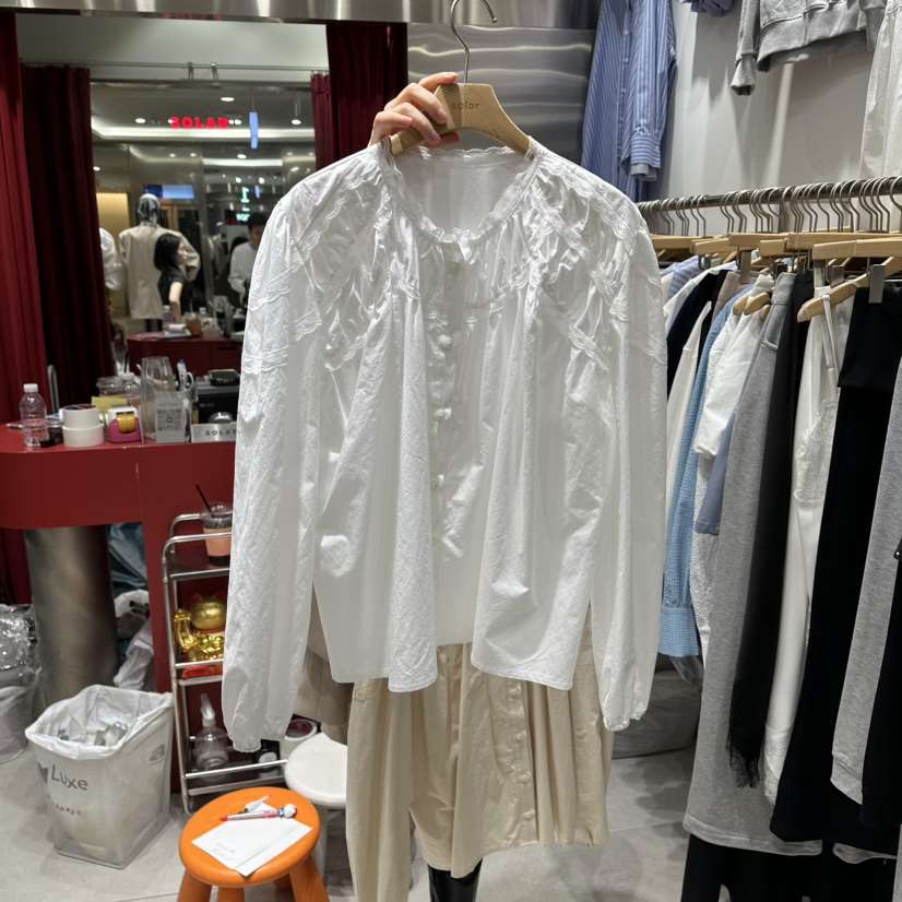 SOLAR東大門代購女裝新款熱賣時尚真品人氣26春夏襯衫蕾絲衫SOLAR襯衫/蕾絲衫