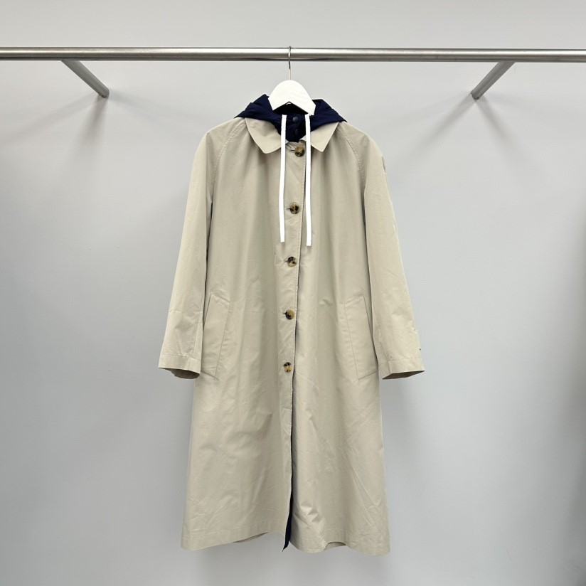 WATER/RIVER東大門實拍女裝新品職業休閑真品長款風衣連帽WATER/RIVER長款風衣