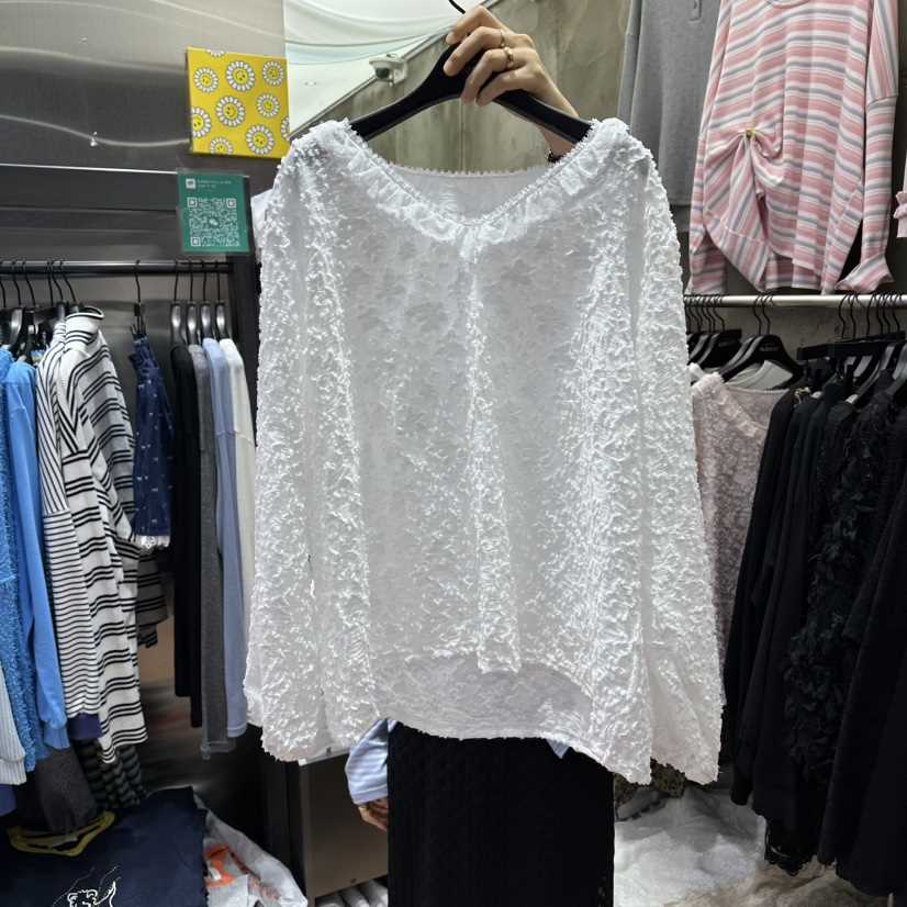 RUNWAY-런웨이東大門實拍女士新款26春夏職業襯衫蕾絲衫RUNWAY襯衫/蕾絲衫