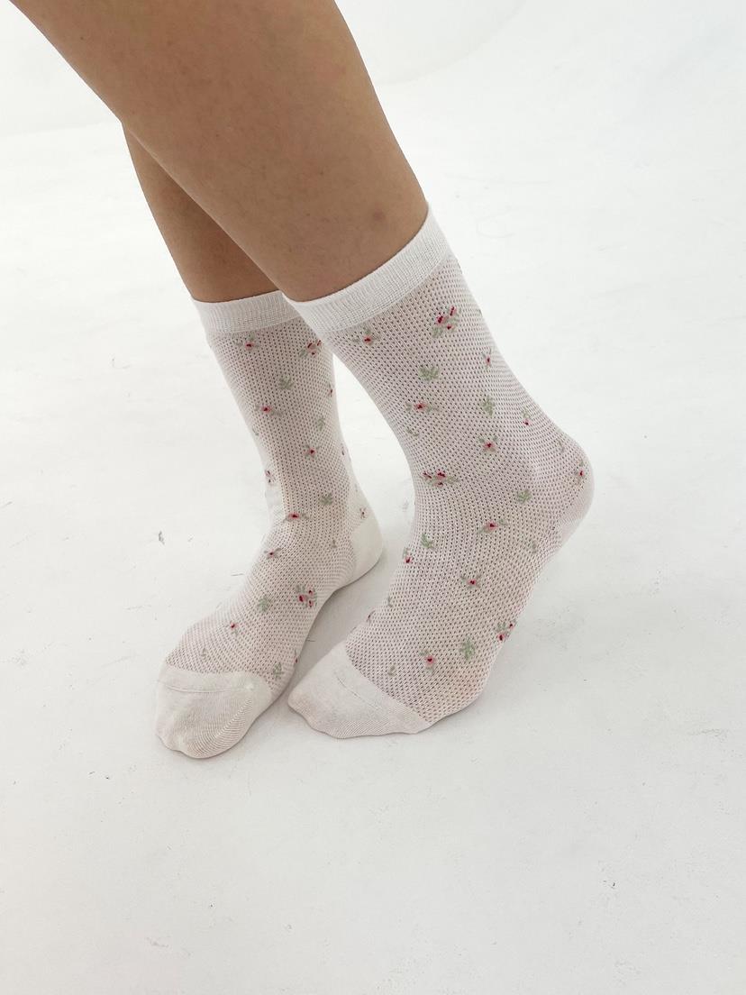 NICEALICE韓國直郵女裝新款職業26春夏休閑真品襪子網眼花朵NICEALICE襪子