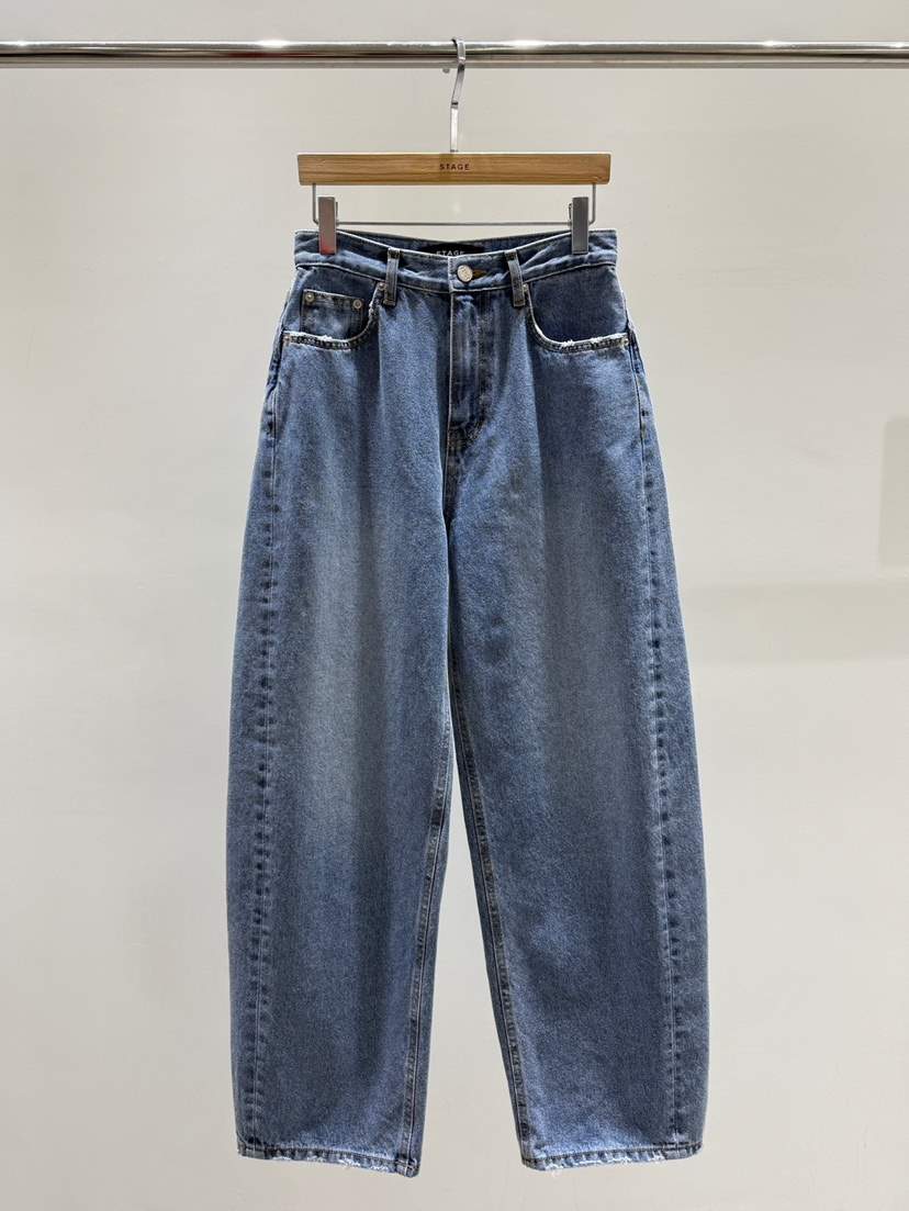 STAGE韓國代購女士新款熱賣人氣時尚真品26春夏休閑牛仔褲STAGE牛仔褲