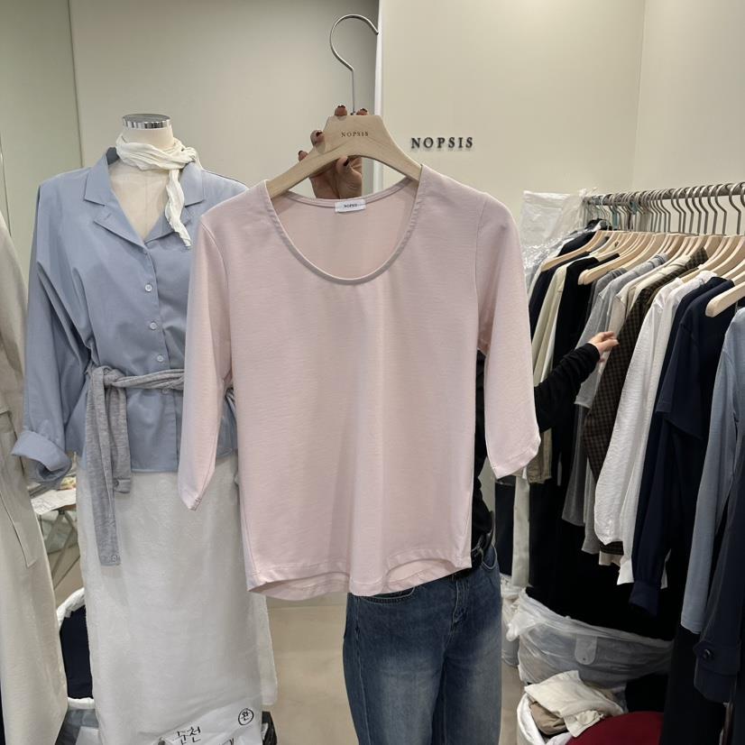 NOPSIS東大門實拍女士新款真品熱賣時尚推薦26春夏休閑T恤NOPSIST恤