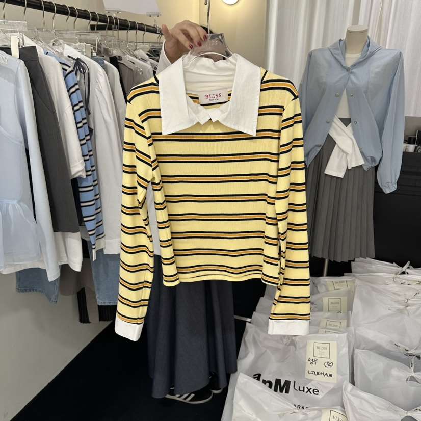 BLISS韓國代購女裝新款人氣真品熱賣職業時尚推薦長袖T恤BLISS長袖T恤