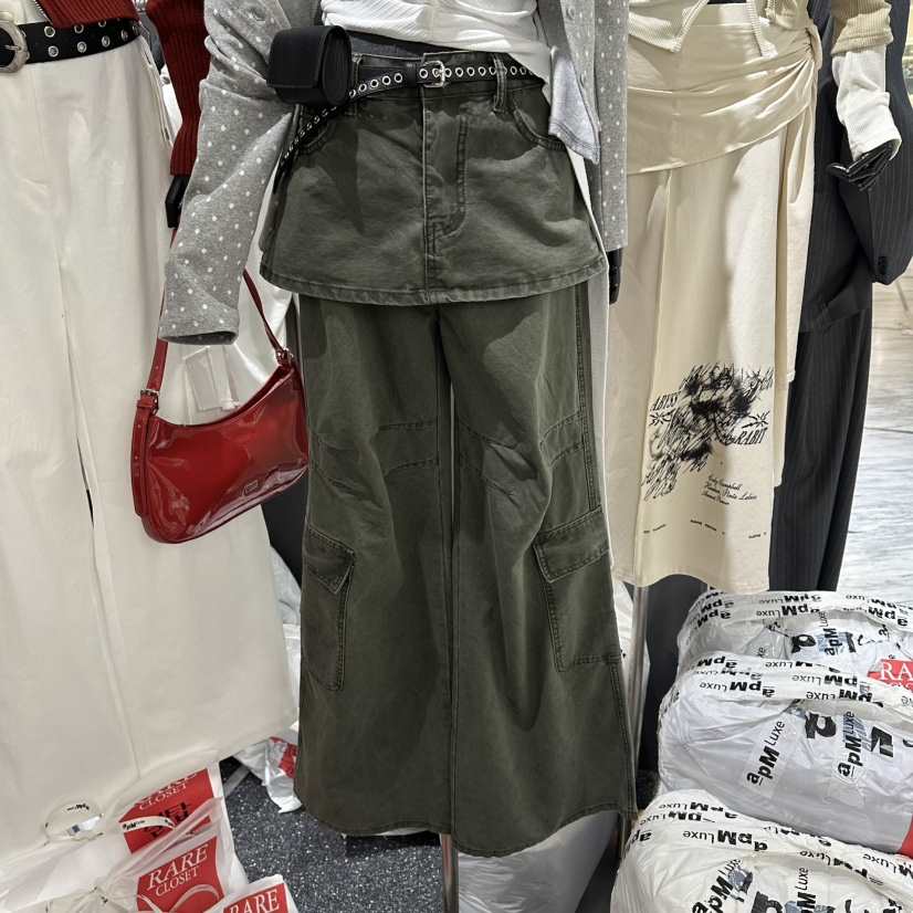 RARE CLOSET東大門實拍女裝新品時尚人氣休閑裙褲含腰帶RARE CLOSET裙褲