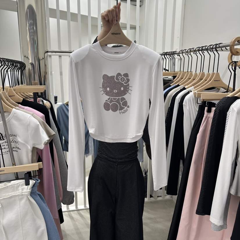 VENEFIT東大門直郵女裝新品推薦熱賣人氣時尚26春夏長袖T恤VENEFIT/JENNIE長袖T恤