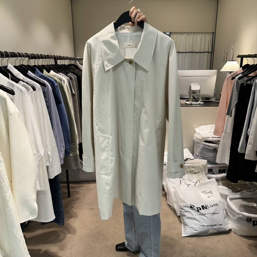 RE STOCK東大門直郵女士新品26春夏熱賣職業休閑長款風衣RE STOCK長款風衣