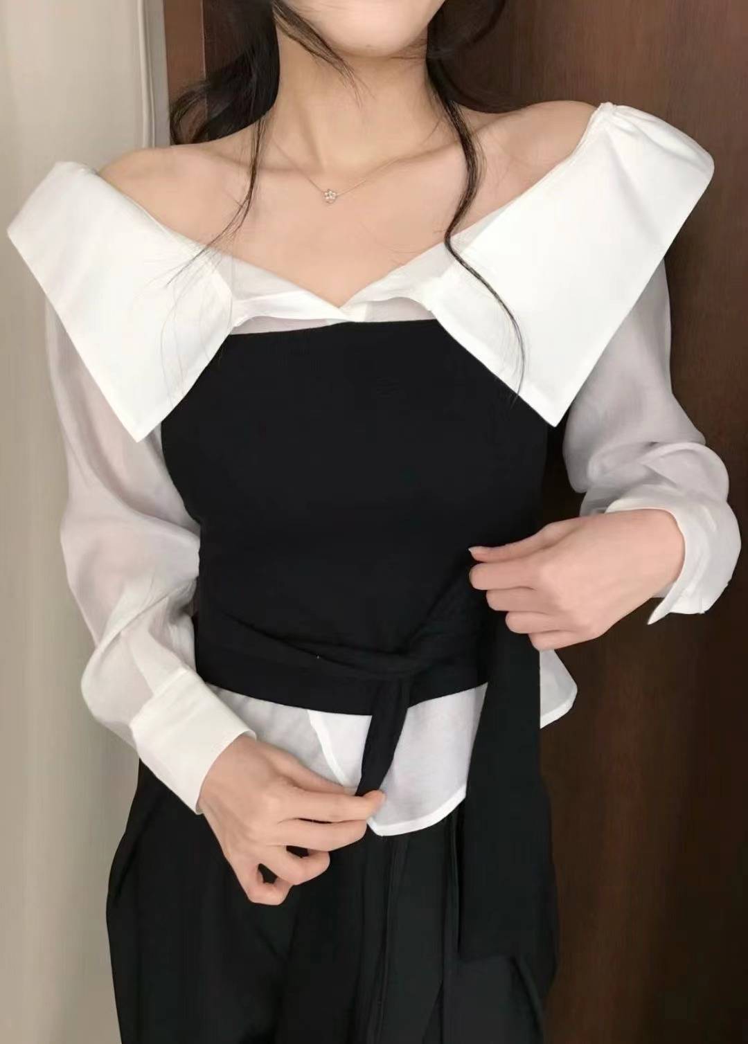 REFILL-리필-T韓國直郵女裝新品職業人氣推薦襯衫蕾絲衫REFILL-리필-T襯衫/蕾絲衫