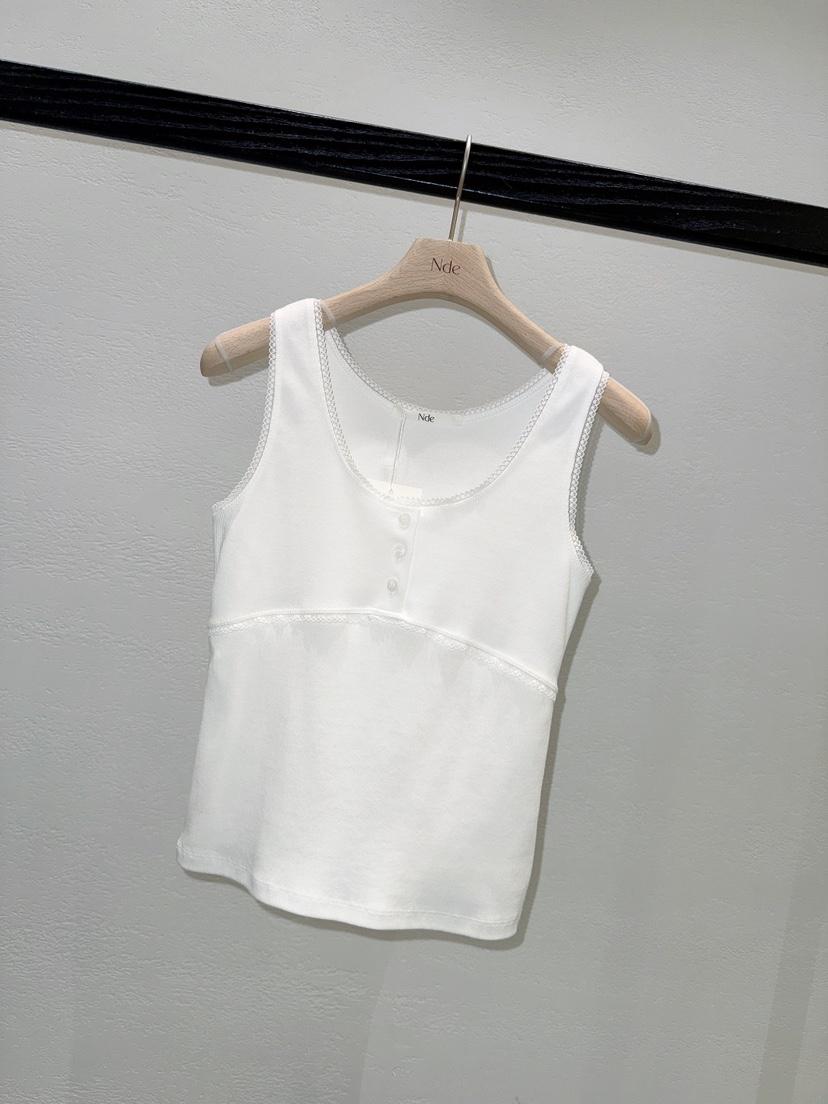 NDE韓國東大門代購女裝新款時尚職業人氣吊帶背心蕾絲紐扣BOHEME_NDE吊帶/背心