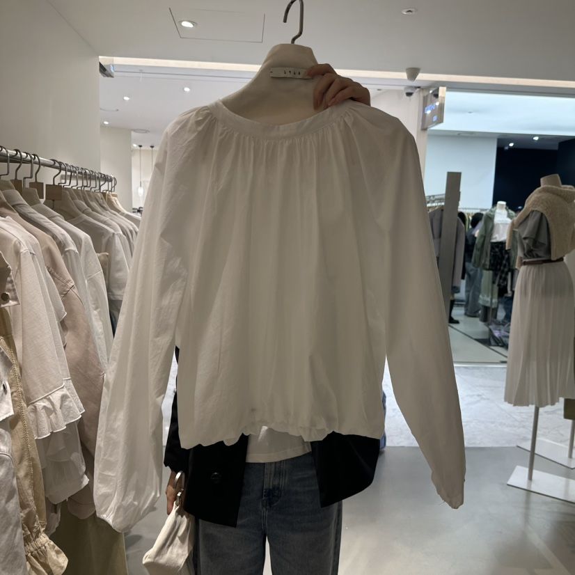 1968韓國代購女裝新品人氣時尚職業26春夏襯衫蕾絲衫褶皺1968/YEOUYA襯衫/蕾絲衫