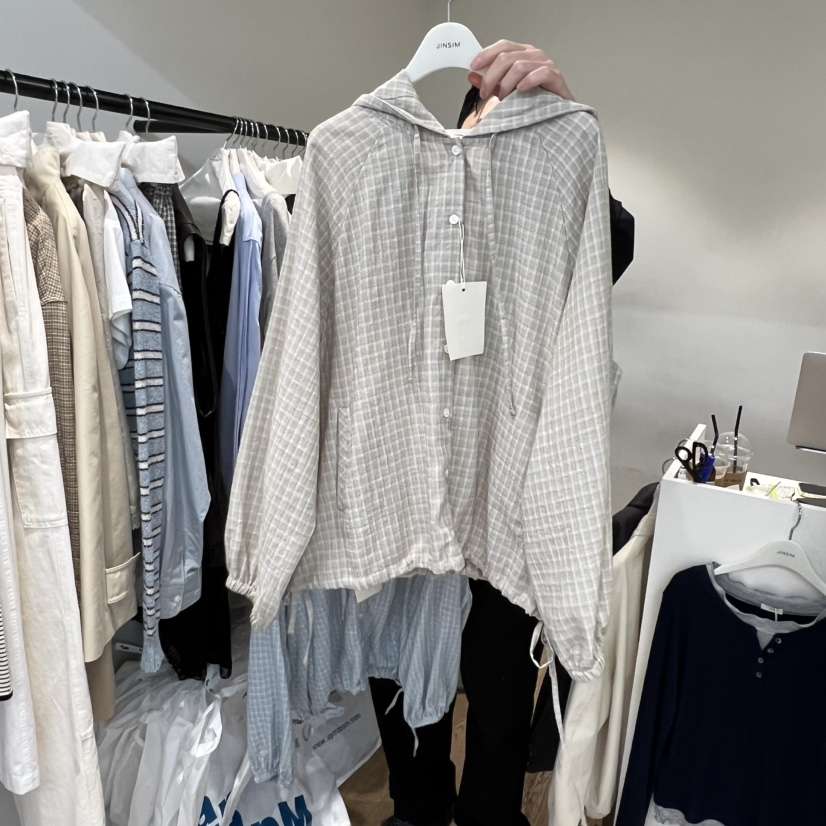 JINSIM韓國代購女裝新品推薦人氣熱賣26春夏襯衫蕾絲衫連帽衫JINSIM襯衫/蕾絲衫