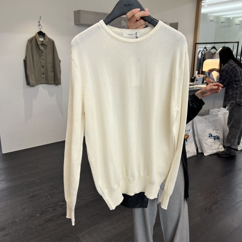 OBJECT韓國直郵實拍女士新款職業推薦26春夏時尚休閑針織衫OBJECT針織衫