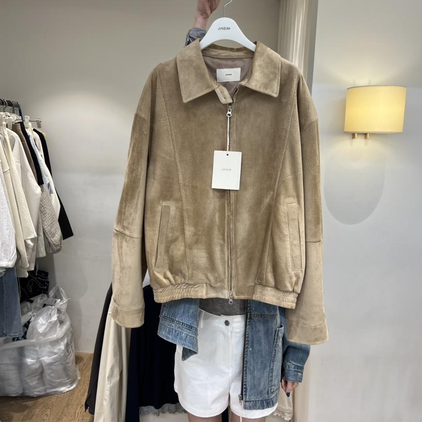 JINSIM韓國東大門代購女裝新款職業時尚人氣休閑夾克絨面革JINSIM夾克