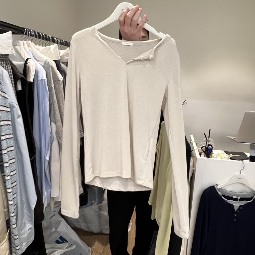 JINSIM韓國代購女士新品26春夏熱賣推薦休閑長袖T恤不含吊帶JINSIM長袖T恤