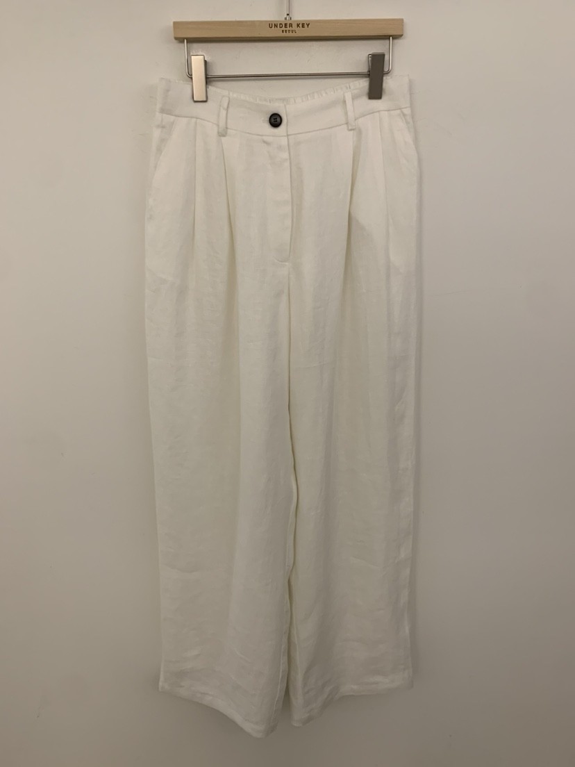 UNDER KEY韓國直郵實拍女裝新款26春夏職業休閑褲亞麻布UNDER KEY休閑褲