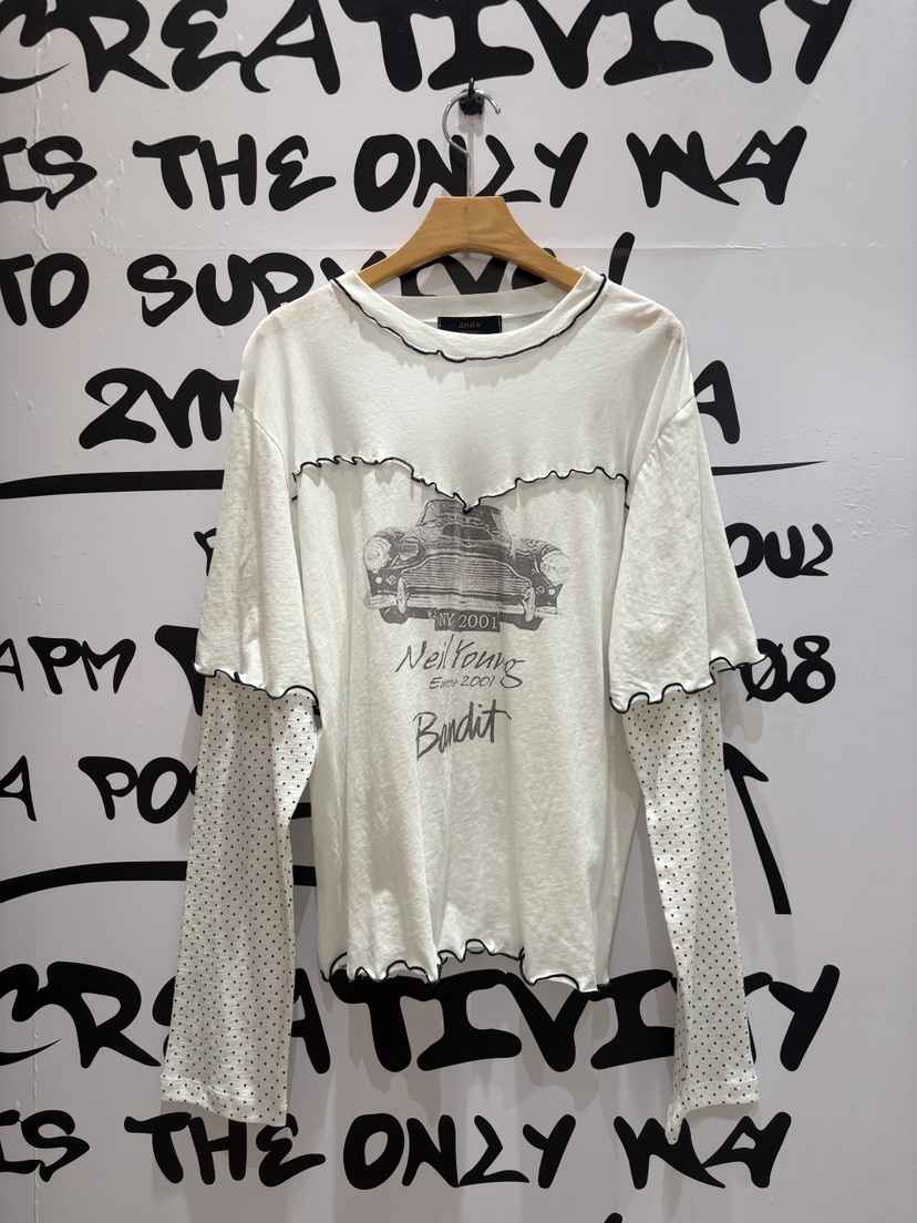 2ND K韓國直郵實拍女士新品熱賣時尚推薦人氣長袖T恤假兩件2ND K長袖T恤