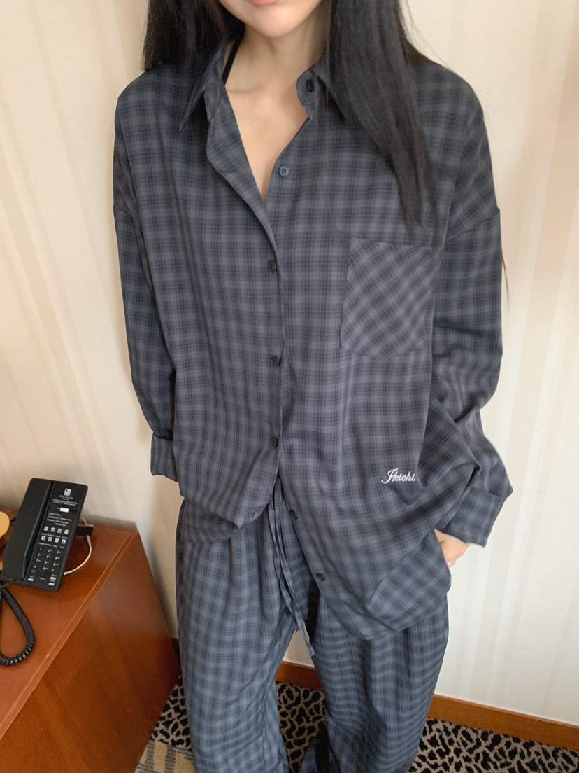 JKICHI韓國直郵女裝新品職業26春夏熱賣推薦襯衫蕾絲衫格紋JKICHI襯衫/蕾絲衫