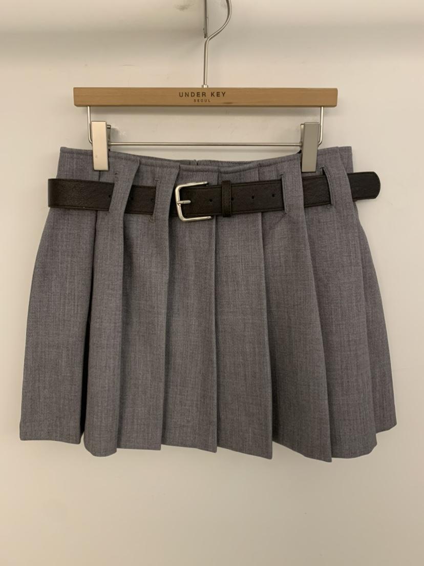 UNDER KEY韓國東大門代購女裝新品26春夏熱賣短裙含腰帶UNDER KEY短裙