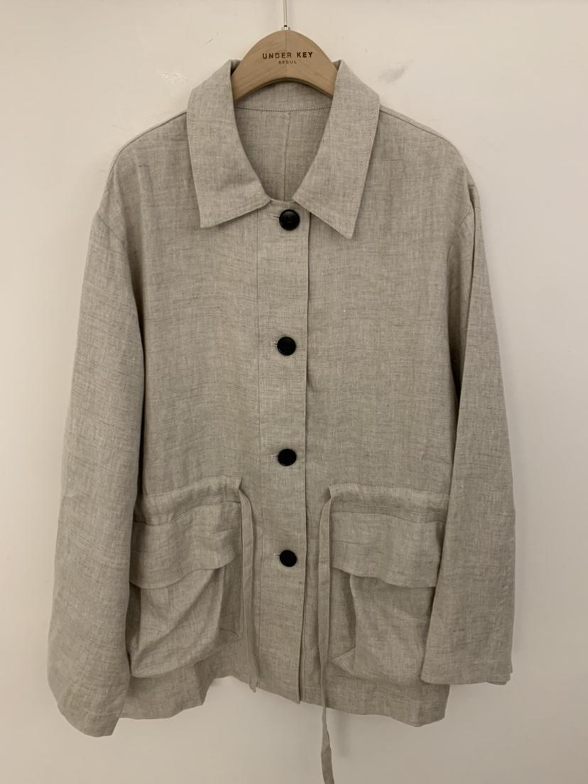 UNDER KEY韓國東大門直郵女士新品26春夏熱賣夾克亞麻布UNDER KEY夾克
