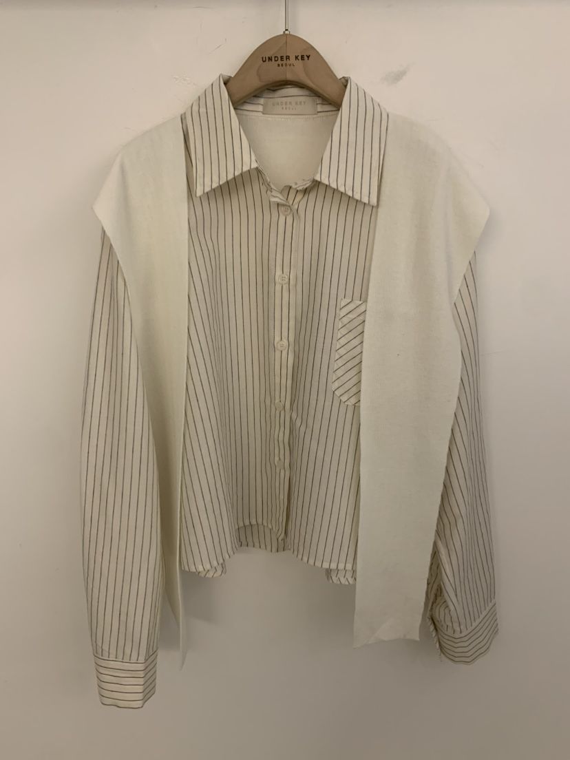 UNDER KEY韓國東大門代購女裝新款職業26春夏襯衫蕾絲衫披肩UNDER KEY襯衫/蕾絲衫