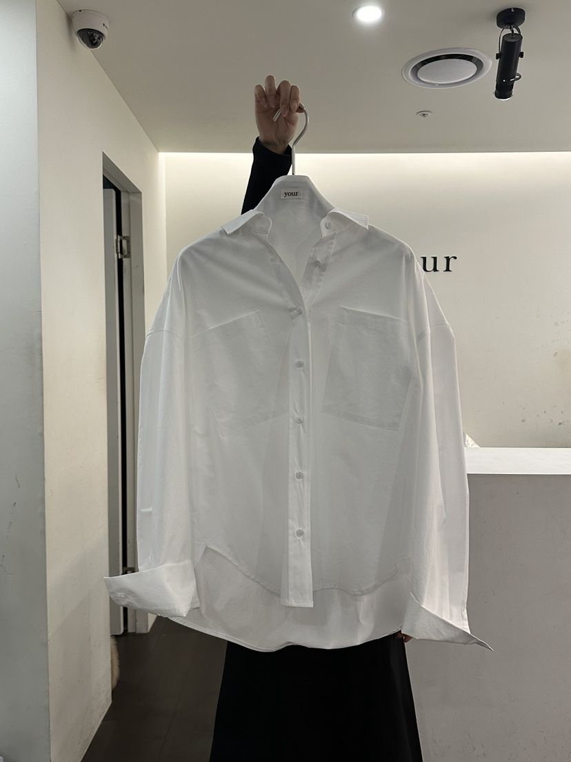 YOUR-P韓國東大門直郵女裝新品職業熱賣推薦襯衫蕾絲衫口袋YOUR-P襯衫/蕾絲衫