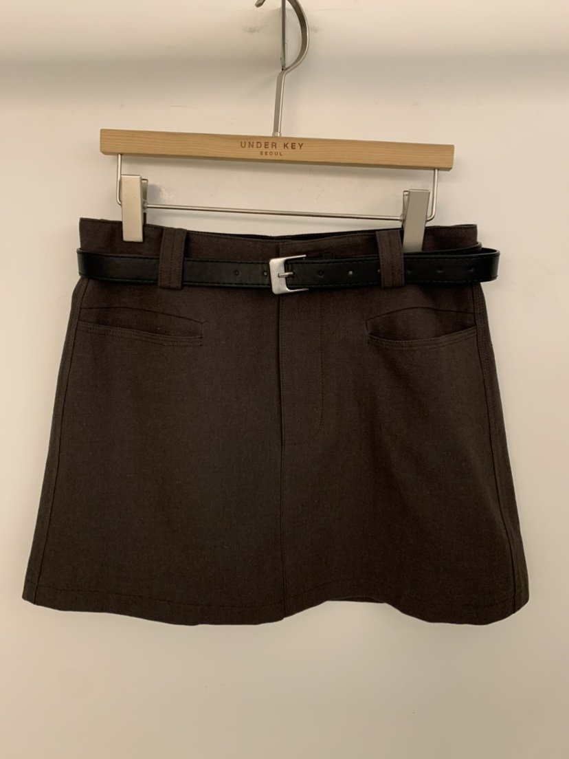 UNDER KEY韓國代購女裝新品熱賣時尚職業休閑裙褲含腰帶UNDER KEY裙褲