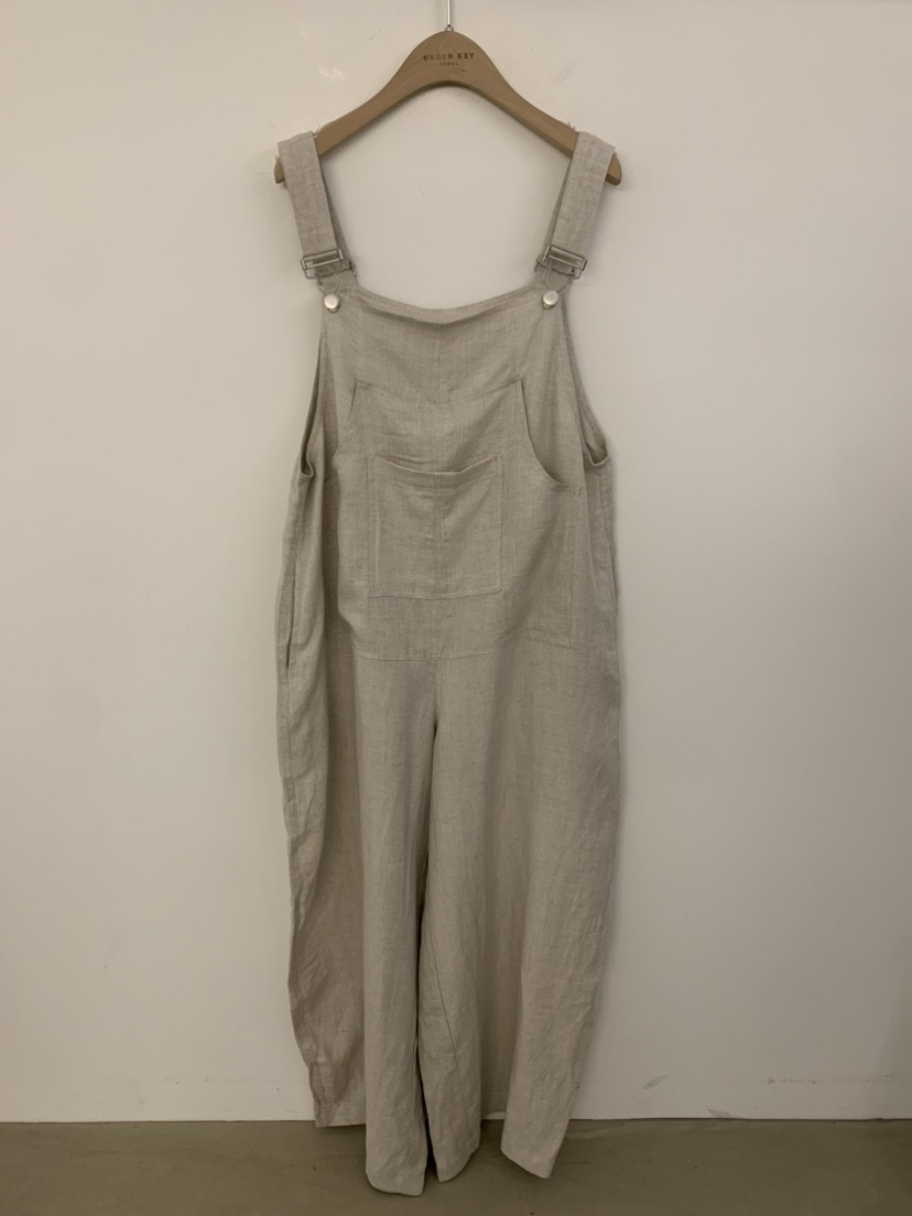 UNDER KEY韓國東大門直郵女裝新款26春夏連體褲天絲亞麻UNDER KEY連體褲